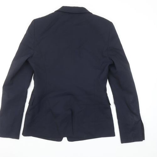 JOOP! Women's Blue Wool Blend Slim Fit Single-Breasted Blazer Size 8