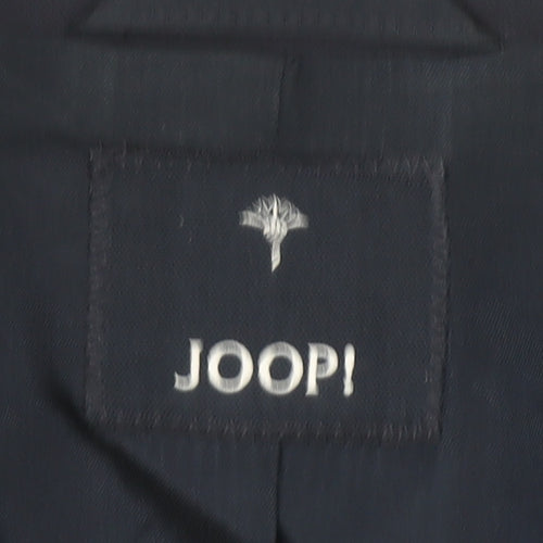 JOOP! Women's Blue Wool Blend Slim Fit Single-Breasted Blazer Size 8