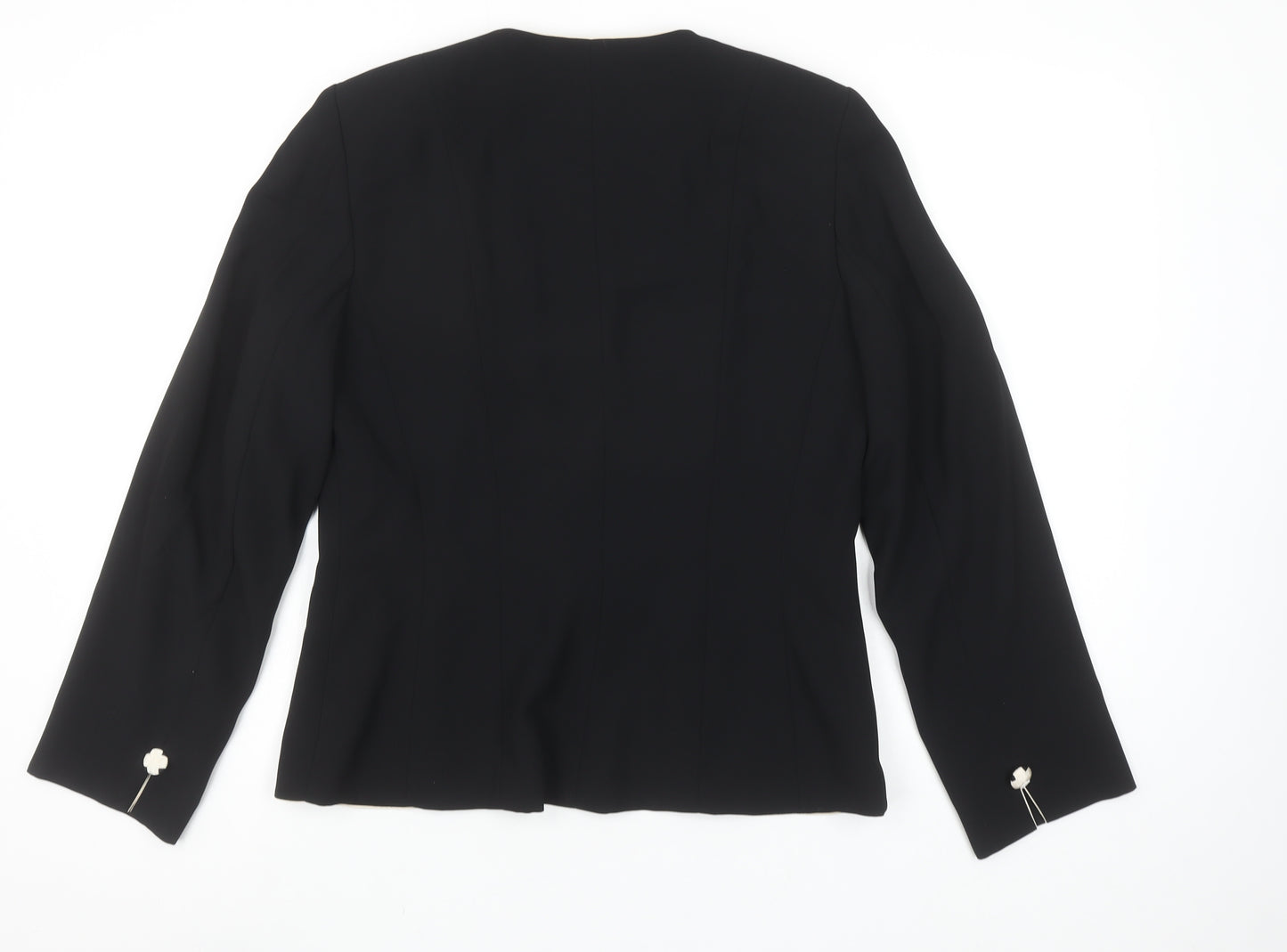 Jacques Vert Women's Black Tailored Blazer Size 10 Classic Formal Jacket