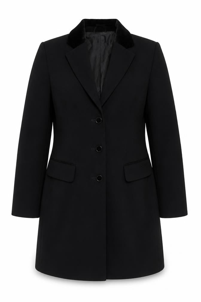 Front view of Bianca Women's Black, size 10, Classic Single-Breasted Blazer