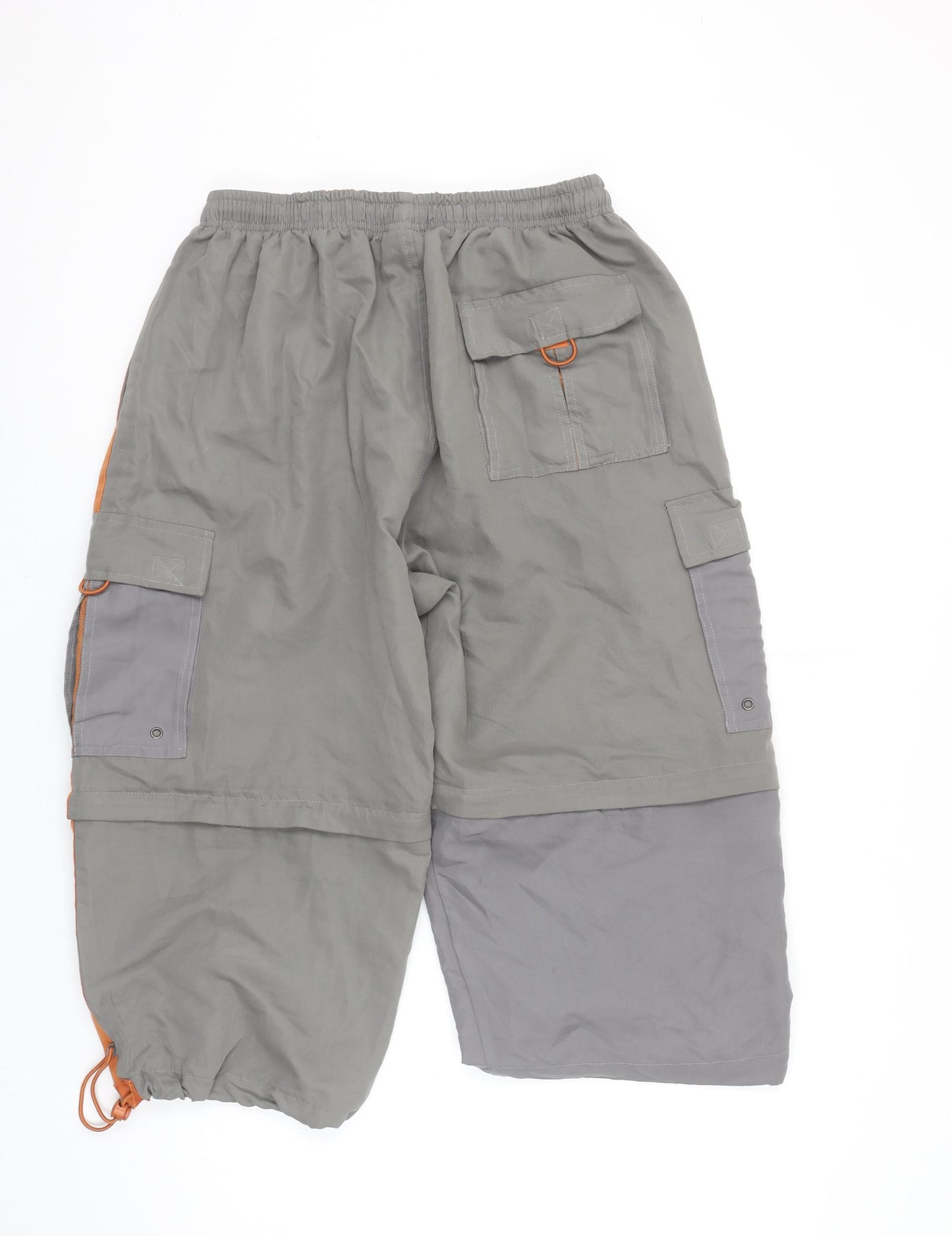 CS701 Men's Grey Cargo Shorts 2XL Polyester Elastic Waist Outdoor