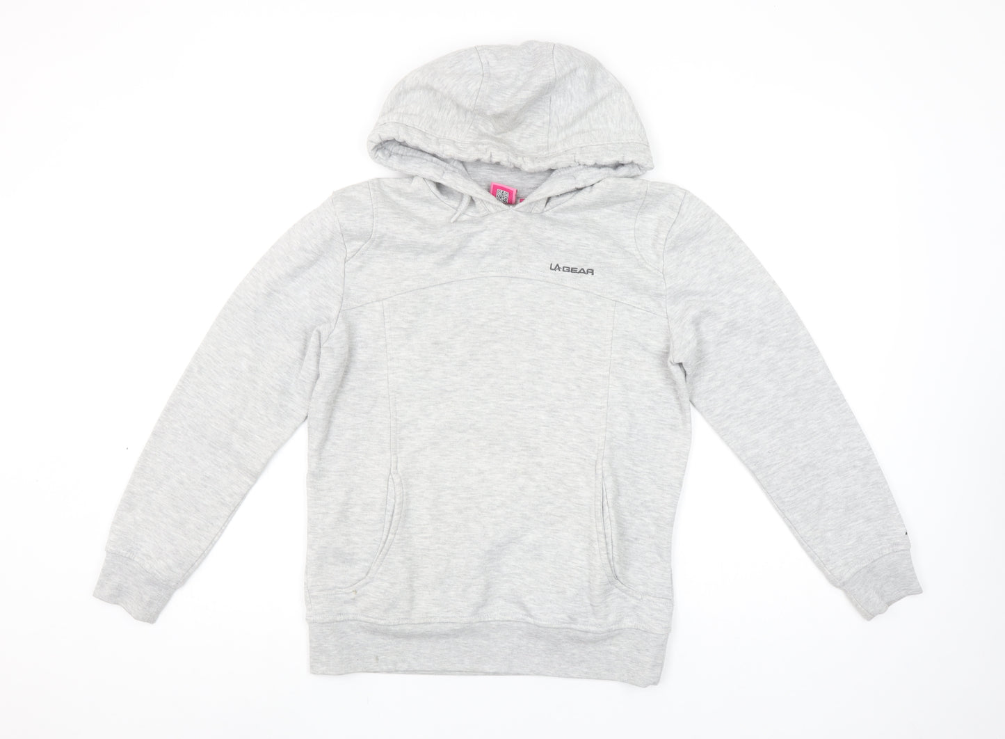 LA Gear Womens Grey Pullover Hoodie Size 6 Classic Fit