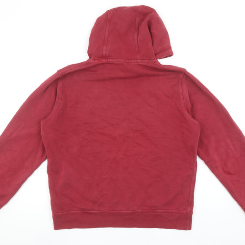 Nike Men's Red Pullover Hoodie M Regular Fit Fleece Sportswear