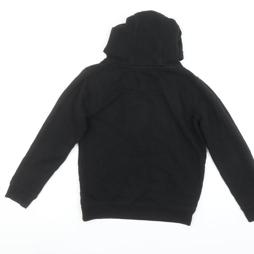 Lyle & Scott Boys Black Hoodie 9-10 Years Cotton Blend Pullover