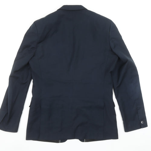 Red Herring Men's Blue 40L Long Regular Fit 2-Button Blazer Jacket