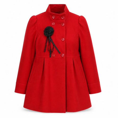 George Women’s Red Button Belted Trench Coat Size 16 Elegant Winter Style