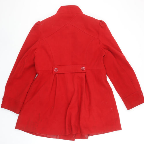 George Women’s Red Button Belted Trench Coat Size 16 Elegant Winter Style
