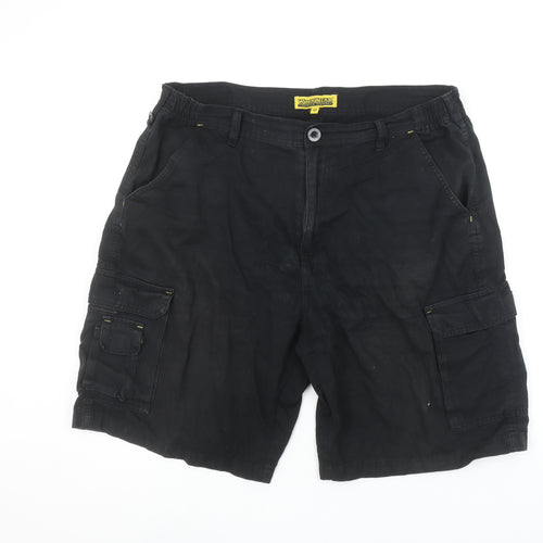 Workwear Men’s Black Cotton Cargo Shorts Size 40 Workwear Style