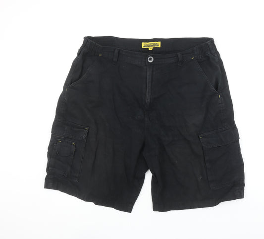 Workwear Men’s Black Cotton Cargo Shorts Size 40 Workwear Style
