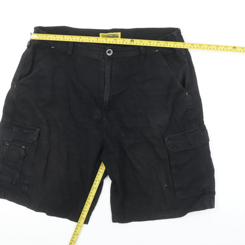 Workwear Men’s Black Cotton Cargo Shorts Size 40 Workwear Style
