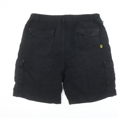 Workwear Men’s Black Cotton Cargo Shorts Size 40 Workwear Style