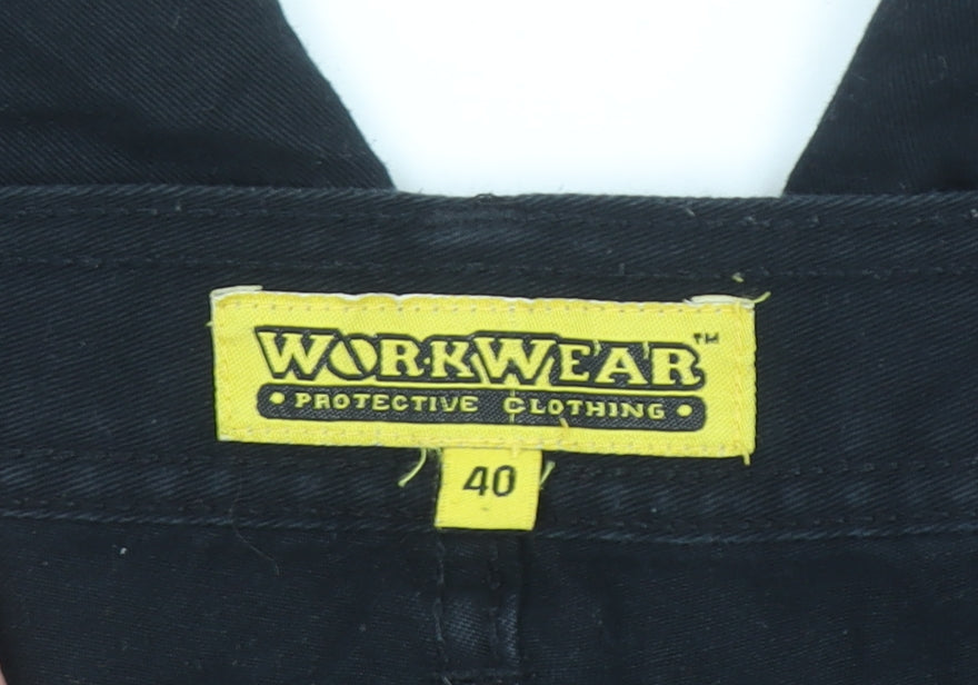 Workwear Men’s Black Cotton Cargo Shorts Size 40 Workwear Style