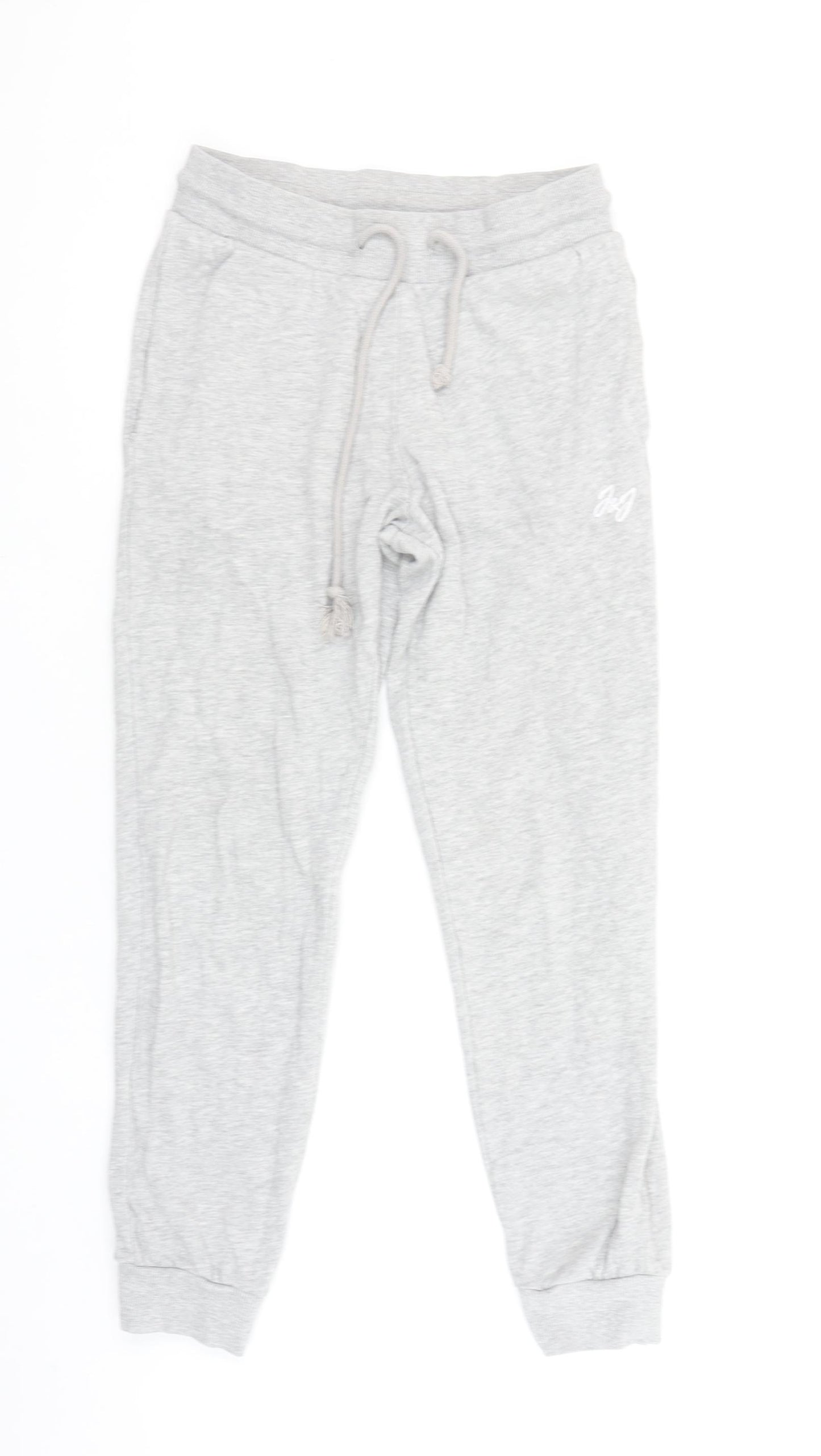 Jack & Jones Mens Grey Joggers XS Regular Fit Cotton Blend
