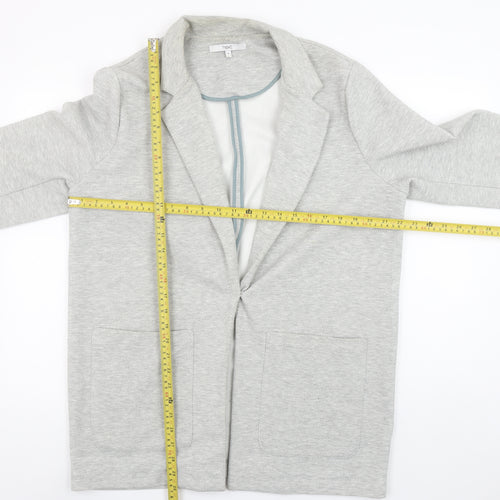 Next Women's Grey Jersey Blazer Jacket Size 16 Regular Fit
