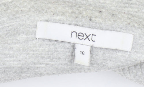 Next Women's Grey Jersey Blazer Jacket Size 16 Regular Fit