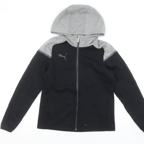Puma Men's Black Small Full Zip Sports Hoodie Fleece
