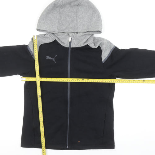 Puma Men's Black Small Full Zip Sports Hoodie Fleece