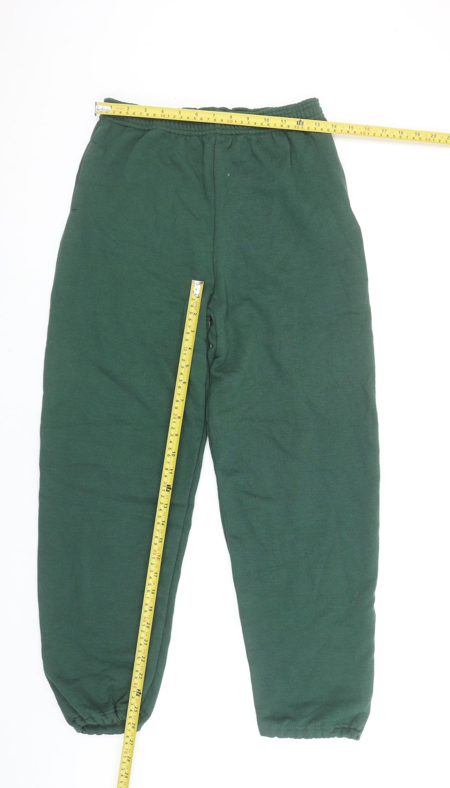 Russell Boys Green Sweatpants XXL Age 11-12 Elastic Waist Joggers