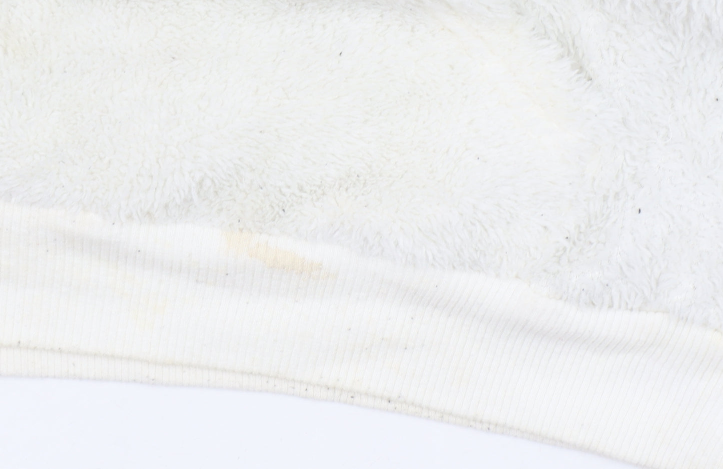 boohooMAN Men's White Fleece Pullover Hoodie M Cartoon Graphic
