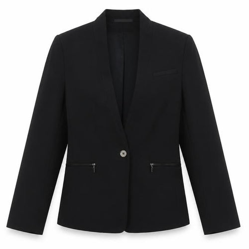 Esprit Women's Black Shawl Lapel Blazer UK 8 Slim Fit Tuxedo Jacket