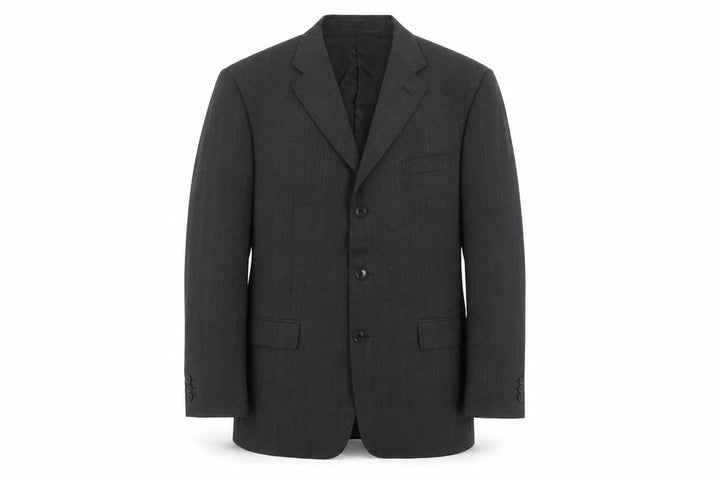 Westbrook Men's Grey Pinstripe Wool Blend 44R Suit Jacket