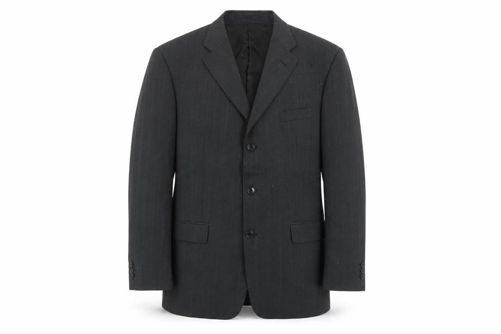 Westbrook Men's Grey Pinstripe Wool Blend 44R Suit Jacket