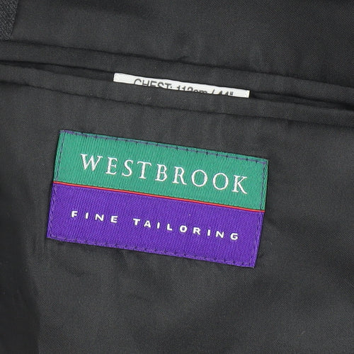 Westbrook Men's Grey Pinstripe Wool Blend 44R Suit Jacket