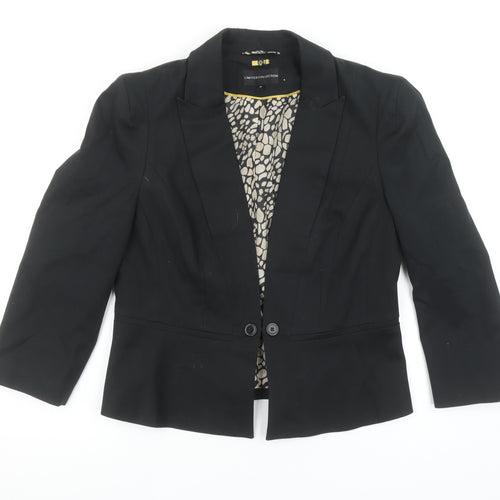 Marks and Spencer Women’s Black Tailored Blazer Jacket Size 14 Limited Collection