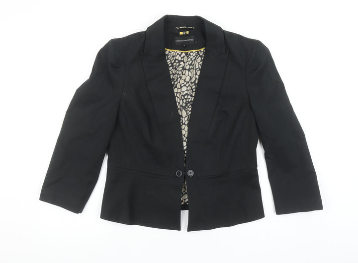 Marks and Spencer Women’s Black Tailored Blazer Jacket Size 14 Limited Collection