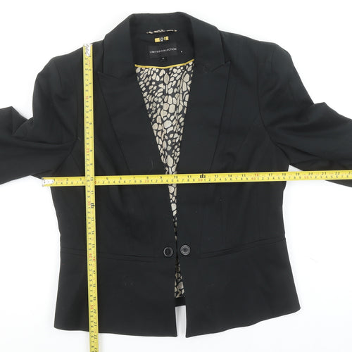 Marks and Spencer Women’s Black Tailored Blazer Jacket Size 14 Limited Collection