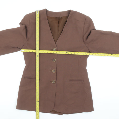 Hamells Women's Brown Size 12 Single-Breasted Blazer Jacket