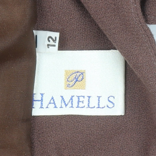 Hamells Women's Brown Size 12 Single-Breasted Blazer Jacket