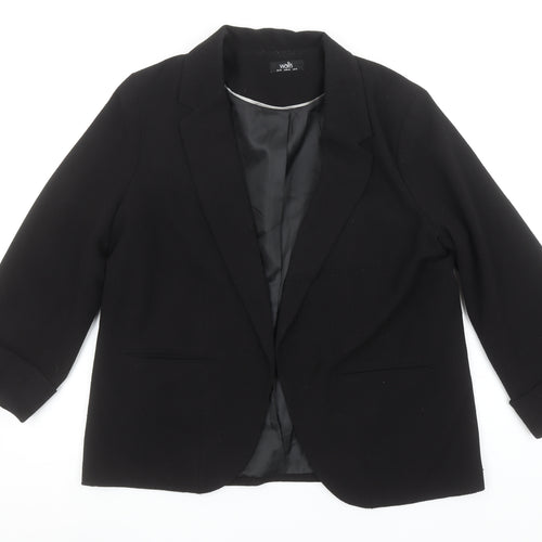 Wallis Women's Black UK 16 Classic Single-Breasted Blazer Jacket