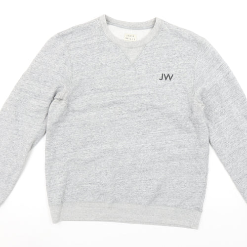 Jack Wills Men's Grey Crew Neck Sweatshirt M Regular Fit Pullover
