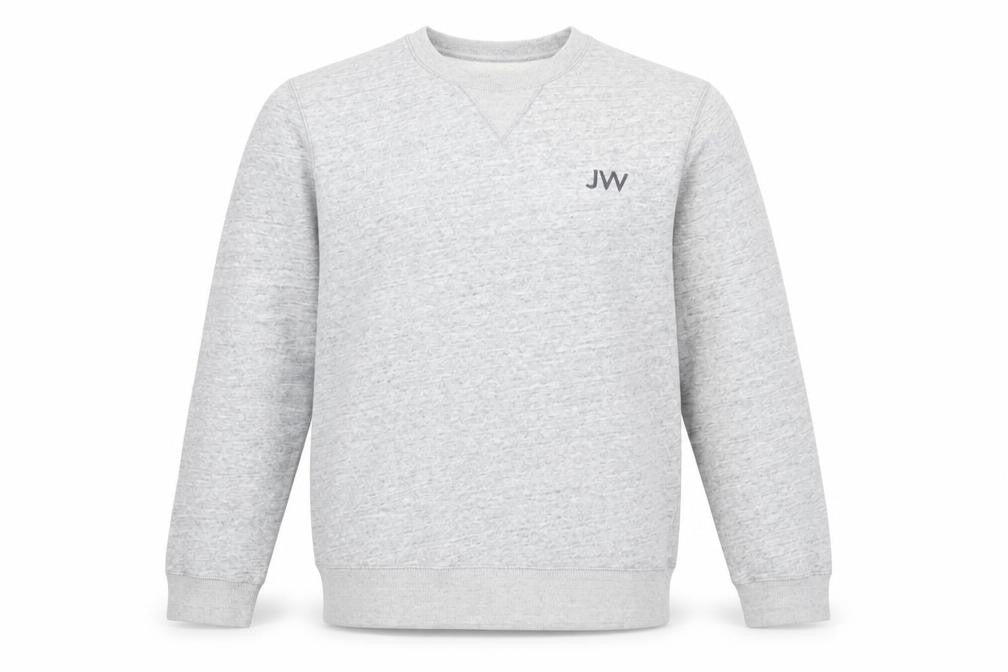 Front view of Jack Wills Men's Grey Crew Neck Sweatshirt M Regular Fit Pullover