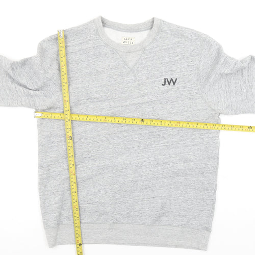 Jack Wills Men's Grey Crew Neck Sweatshirt M Regular Fit Pullover
