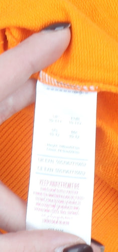 Nerf Boys Orange Pullover Hoodie 10-11 Years Graphic Print Cotton