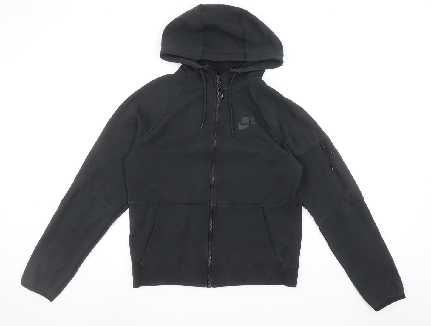 Nike Women’s Black Full Zip Hoodie Small Cotton Blend