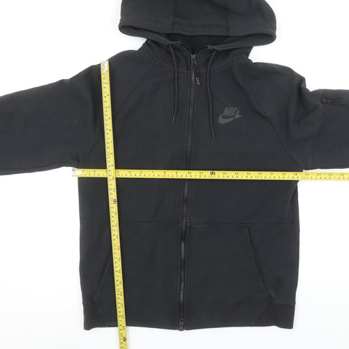 Nike Women’s Black Full Zip Hoodie Small Cotton Blend