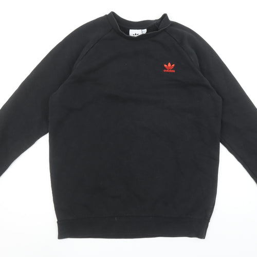 Adidas Men's Black Crew Neck Pullover Sweatshirt Size M