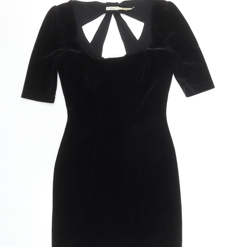 Kimchi Blue Women’s Black Velvet Cut Out Bodycon Party Dress XS