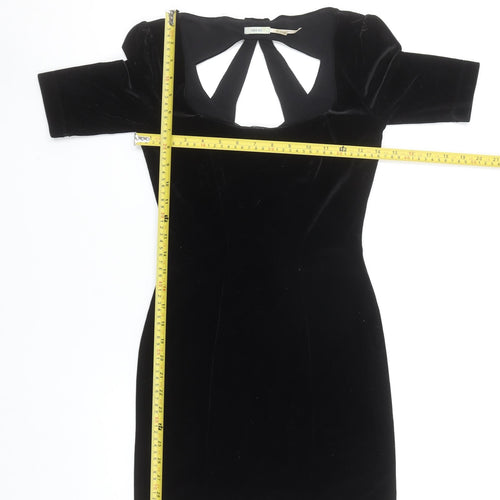 Kimchi Blue Women’s Black Velvet Cut Out Bodycon Party Dress XS