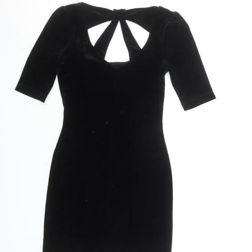 Kimchi Blue Women’s Black Velvet Cut Out Bodycon Party Dress XS