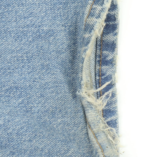Stradivarius Womens Blue High Rise Straight Jeans UK 10
