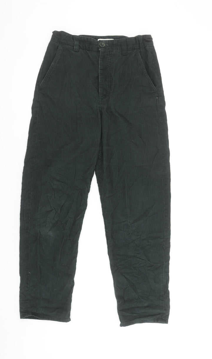 COS Womens Black Corduroy Chino Trousers Size 4 Straight Leg