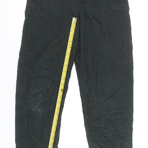 COS Womens Black Corduroy Chino Trousers Size 4 Straight Leg