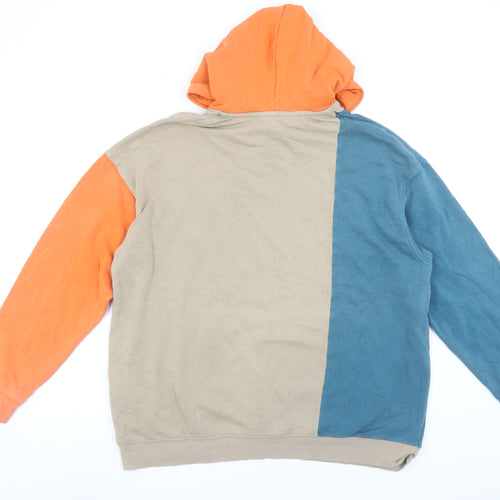 H&M Boys Multicoloured Hoodie Beige Blue Orange Size 12-14 Years Cotton Blend