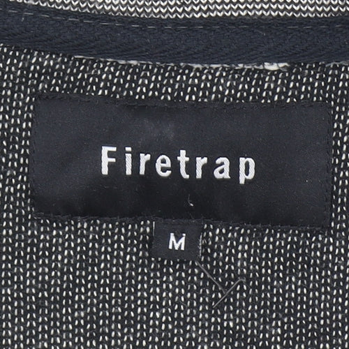 Firetrap Men's Grey Full Zip Mock Neck Sweatshirt M