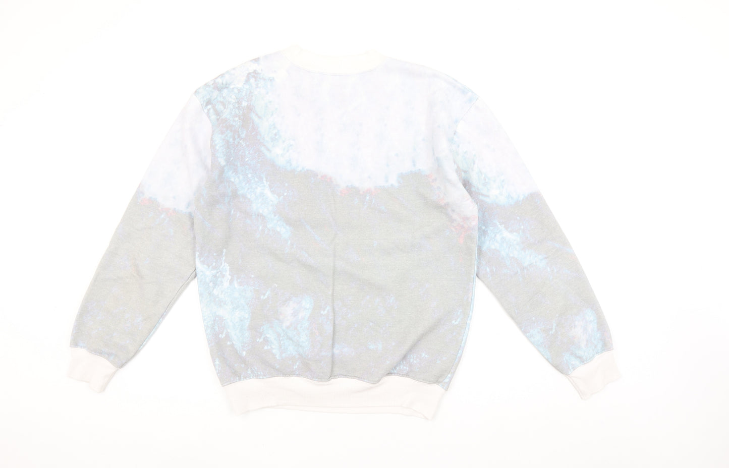 Topshop Women's Blue Shark Print Pullover Sweatshirt UK 10