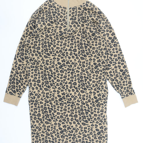 Marks and Spencer Women Beige Leopard Print Shift Dress Size 6